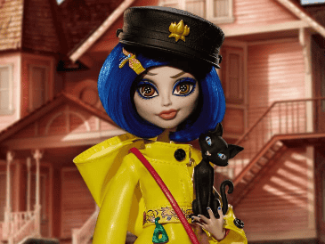La nueva muñeca de Coraline se une a la línea exclusiva "Skullector" de Monster High, llamando la atención por el nivel de detalle que tiene esta edición limitada. ESPECIAL/Mattel