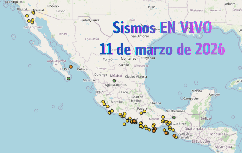 EN VIVO | Sismos en México | Miércoles 11 de marzo. ESPECIAL / SSN