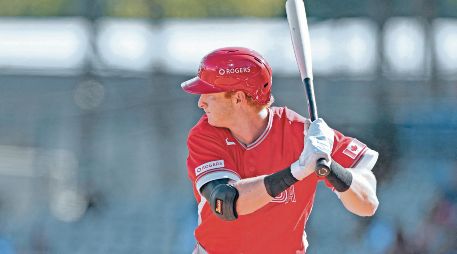 Owen Caissie rompió el 0-0 en el tercer inning con un elevado de sacrificio. AFP