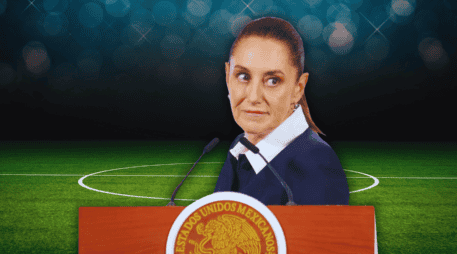Sheinbaum aseguró que no existe ninguna notificación de que se vaya a suspender la Copa Mundial de la FIFA 2026. SUN / L. Camacho / ESPECIAL / CANVA