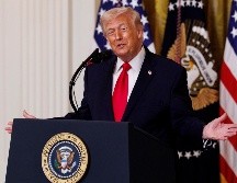 Trump destacó la positiva respuesta en la venta de entradas para los partidos. EFE/ W. OLIVER.