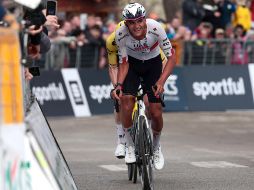 ISAAC DEL TORO. La jornada de hoy tuvo un recorrido de 184 kilómetros con varias subidas exigentes. EFE / R. Bettini