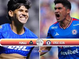 Pumas y Cruz Azul se enfrentarán este sábado en el Estadio Olímpico Universitario, en uno de los partidos más atractivos de la Jornada 11. ESPECIAL / IMAGO7 y CANVA