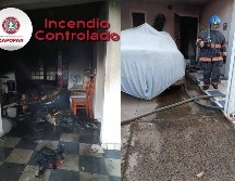 El incendio provocó la intoxicación de una persona al interior del domicilio. ESPECIAL / FACEBOOK Protección Civil y Bomberos Zapopan