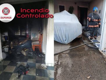 El incendio provocó la intoxicación de una persona al interior del domicilio. ESPECIAL / FACEBOOK Protección Civil y Bomberos Zapopan