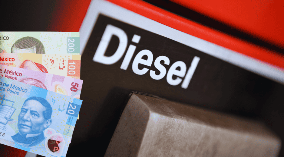 los consumidores, sobre todo autotransportistas, pagarán una cuota del Impuesto Especial Sobre Producción y Servicios (IEPS) de 4.7710 pesos en vez de los 7.3634 pesos de la cuota total del gravamen. ESPECIAL / CANVA