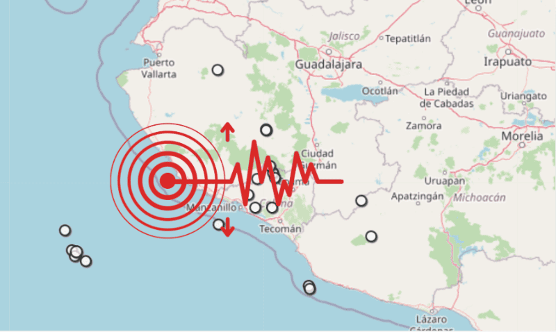&nbsp;Sismo en Jalisco. ESPECIAL / SSN