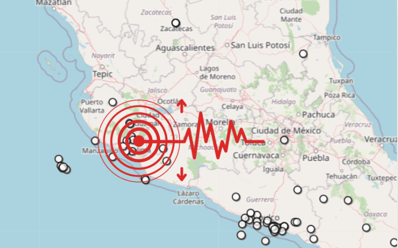 &nbsp;Sismo en Colima. ESPECIAL / SSN