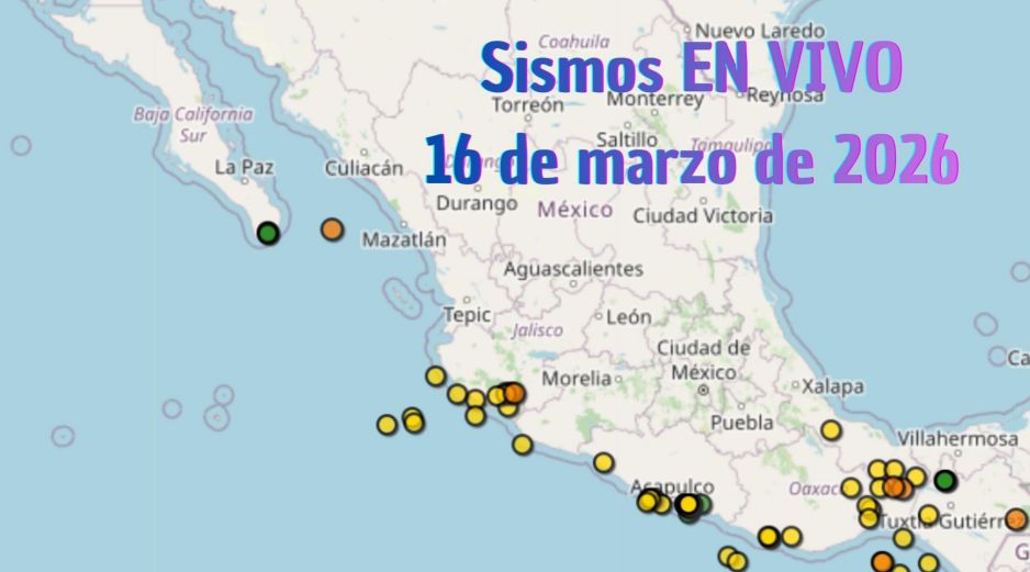 EN VIVO | Sismos en México | Lunes 16 de marzo. ESPECIAL / SSN