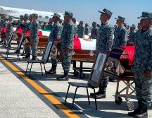 Claudia Sheinbaum reiteró que su gobierno mantendrá el respaldo a las familias de los elementos de las fuerzas armadas y de seguridad que pierden la vida durante operativos contra el crimen organizado. X / @Defensamx1