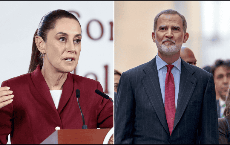 Sheinbaum no descartó hacer una invitación al rey Felipe VI a México. EFE / J. MANUEL PEDROSA / EFE / J. MÉNDEZ