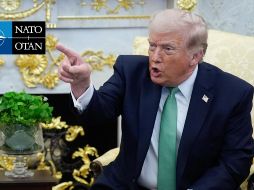 Trump insiste en que la OTAN nunca ha apoyado a Estados Unidos. EFE / EPA / YURI GRIPAS / POOL