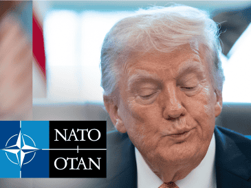 El republicano aseguró que EU nidos ha logrado "diezmar al Ejército iraní" y que ya no requiere del apoyo de sus aliados. EFE/A. Schwartz/OTAN/ESPECIAL