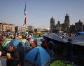 En la Ciudad de México, la CNTE desarrolla una marcha desde el Ángel de la Independencia con destino al Zócalo capitalino. SUN / D. Símón Sánchez