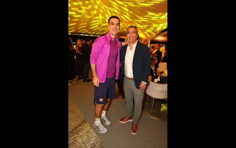 Rafa Márquez y Pável Pardo. GENTE BIEN JALISCO / Cena de celebración “Copa Leyendas”