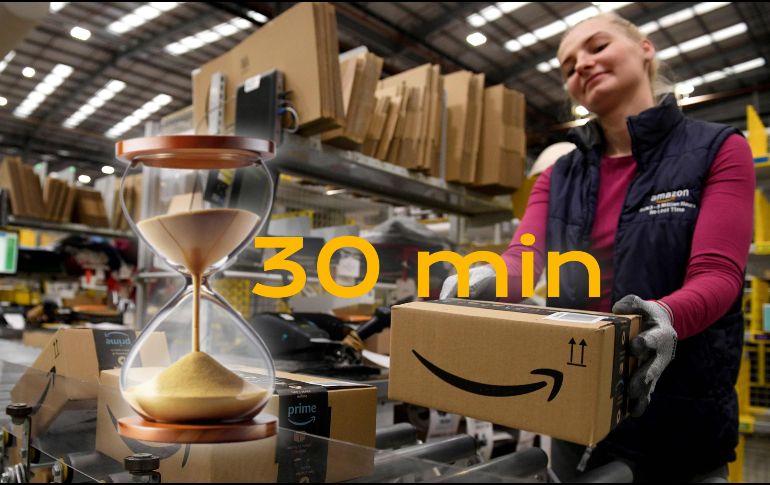 Amazon ha utilizado robótica y tecnología de inteligencia artificial para acelerar el procesamiento de pedidos. AFP / ARCHIVO