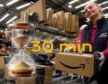 Amazon ha utilizado robótica y tecnología de inteligencia artificial para acelerar el procesamiento de pedidos. AFP / ARCHIVO