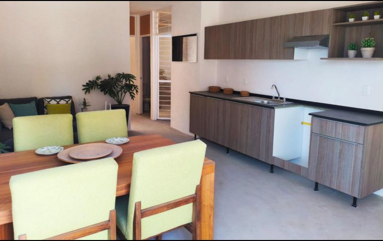 Así lucen las primeras Viviendas para el Bienestar en El Salto, Jalisco. ESPECIAL/Infonavit