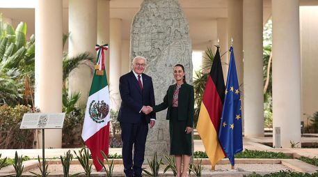 Se trata de la segunda visita de Steinmeier a México en esta ocasión acompañado por una comitiva oficial. EFE/Presidencia de México
