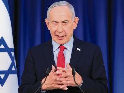 El primer ministro de Israel durante una rueda de prensa en Jerusalén sobre los recientes ataques y la escalada del conflicto. EFE