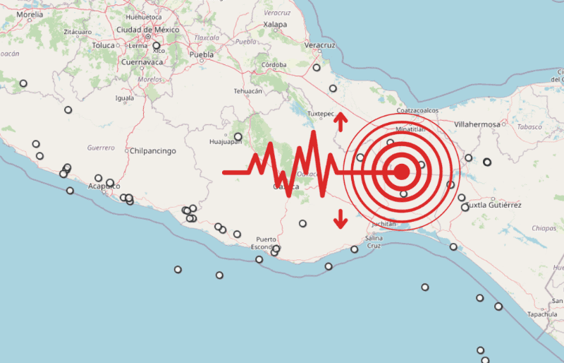 &nbsp;Sismo en Oaxaca. ESPECIAL / SSN