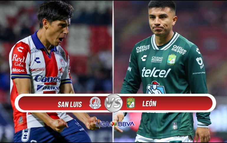 Atlético de San Luis recibe a León en duelo clave de la parte baja de la tabla. ESPECIAL / IMAGO7 y CANVA