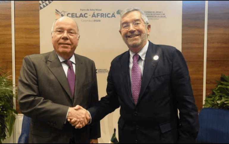 El canciller Juan Ramón de la Fuente sostuvo un encuentro con su homólogo brasileño Mauro Viera, con quien revisó la agenda bilateral. X / @SRE_mx