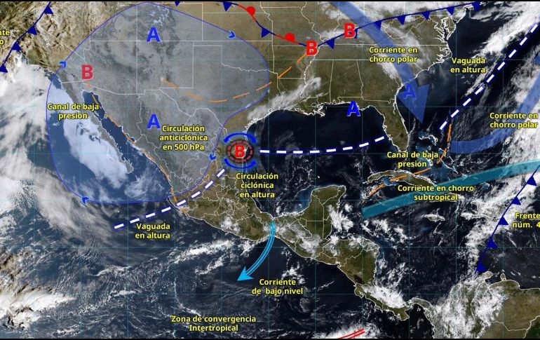 Una circulación anticiclónica mantendrá un ambiente caluroso a muy caluroso en la mayor parte del territorio nacional. ESPECIAL/ SMN.