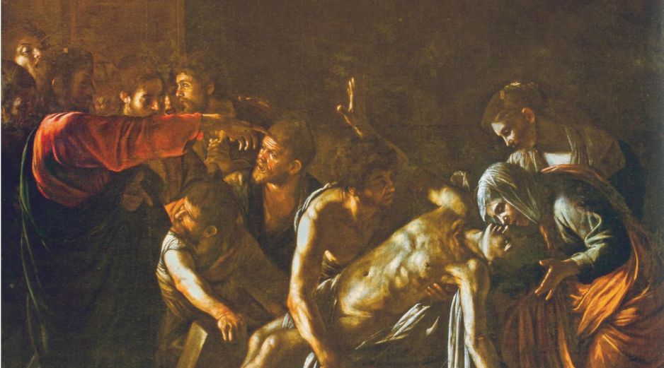 «Esta enfermedad no acabará en la muerte, sino que servirá para la gloria de Dios, para que el Hijo de Dios sea glorificado por ella». WIKIPEDIA/«Resurrección de Lázaro», de Caravaggio
