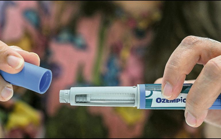 Jeringa con semaglutida, fármaco usado para diabetes tipo 2 y control de peso, cuyo costo podría disminuir con la entrada de versiones genéricas en India. AFP