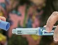 Jeringa con semaglutida, fármaco usado para diabetes tipo 2 y control de peso, cuyo costo podría disminuir con la entrada de versiones genéricas en India. AFP
