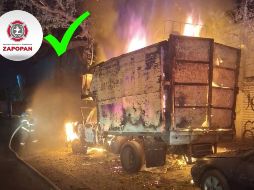 No se reportaron lesionados derivado del incendio. ESPECIAL / Protección Civil y Bomberos Zapopan