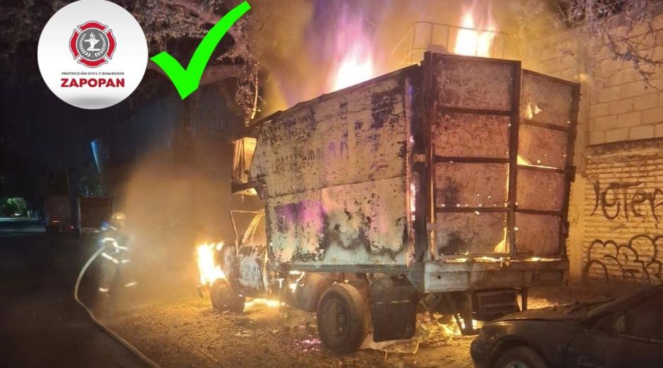 No se reportaron lesionados derivado del incendio. ESPECIAL / Protección Civil y Bomberos Zapopan