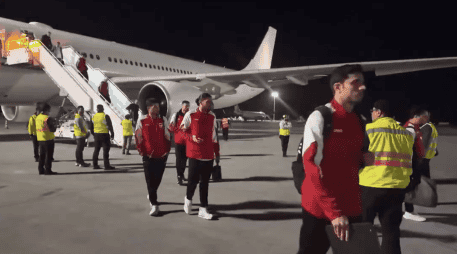 Gabriela Cuevas, representante de México para la organización del Mundial de 2026, destacó está llegada a la ciudad de Monterrey. ESPECIAL/X/ @IraqNT_EN