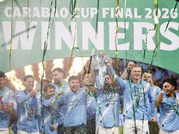 Con dos goles de Nico O'Reilly, Manchester City se proclamó campeón de la Carabao Cup. EFE /  TOLGA AKMEN