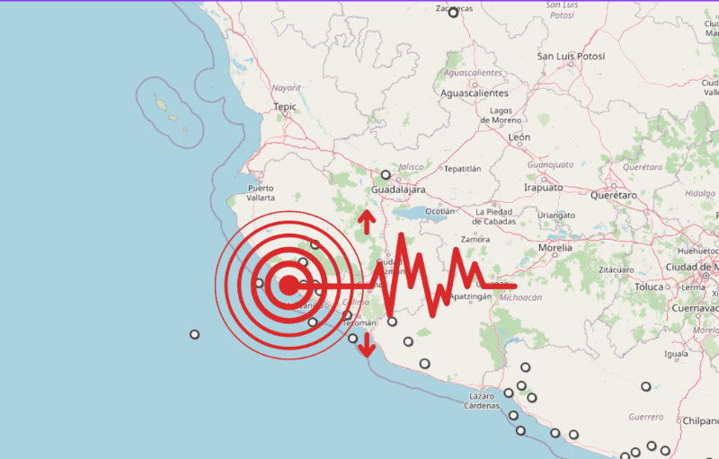 &nbsp;Sismos en Jalisco. ESPECIAL / SSN