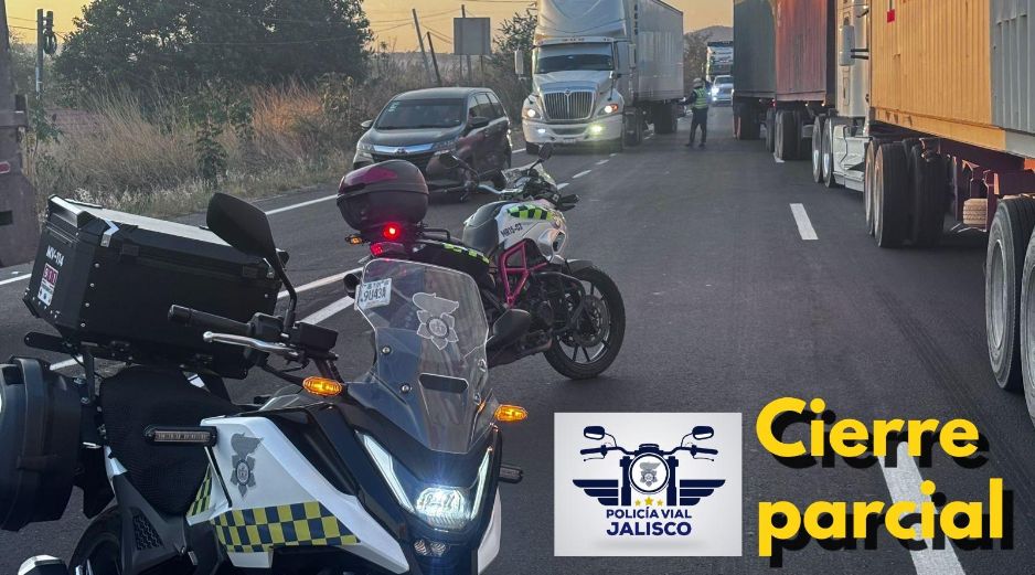Se recomienda a la población tomar tiempo para traslados y anticipar sus movimientos. ESPECIAL / FACEBOOK Policía Vial Jalisco
