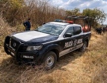 La patrulla fue abandonada en la localidad de San José en el municipio de Huichapan. ESPECIAL/Policía de El Arenal