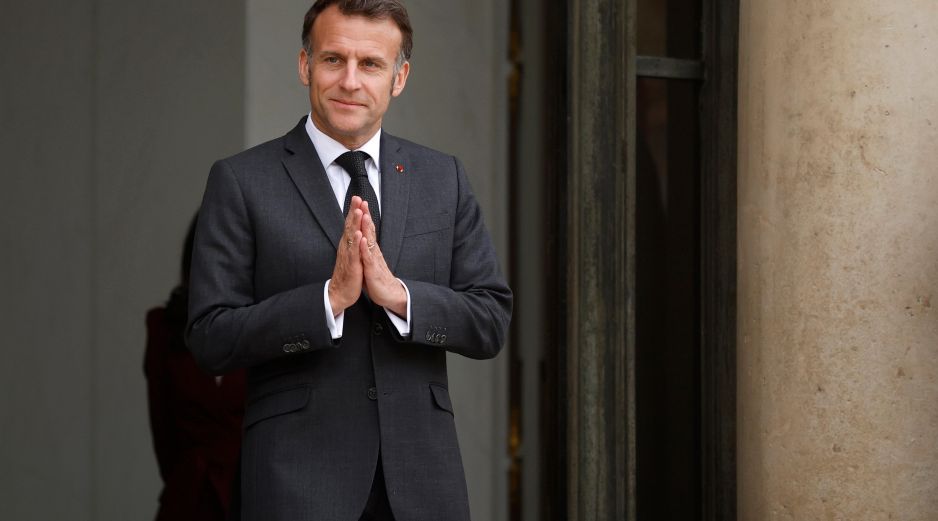 Emmanuel Macron también conversó con el presidente de Israel, Isaac Herzog, sobre la situación en Medio Oriente. EFE/Y. Valat