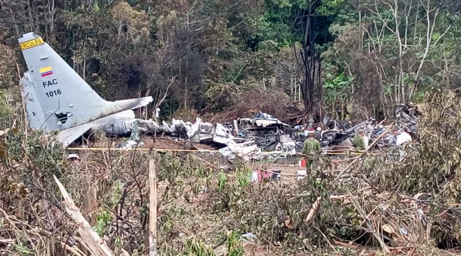 El avión accidentado en Colombia transportaba tropas del Ejército entre las localidades de Puerto Leguízamo y Puerto Asís. EFE/ Miputumayo.com.co