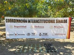 Las armas y los cartuchos fueron asegurados en Escuinapa y Elota. ESPECIAL