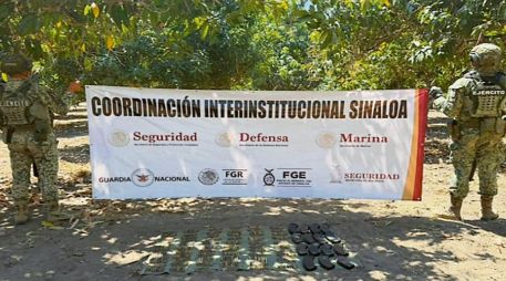 Las armas y los cartuchos fueron asegurados en Escuinapa y Elota. ESPECIAL