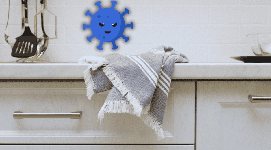 La acumulación de restos de comida y humedad en los trapos de cocina crea un ambiente ideal para la proliferación de bacterias. ESPECIAL / CANVA