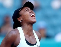 Gauff hizo valer seis de once puntos de quiebre en el recital de tenis que dio este jueves. AFP/ M. STOCKMAN.