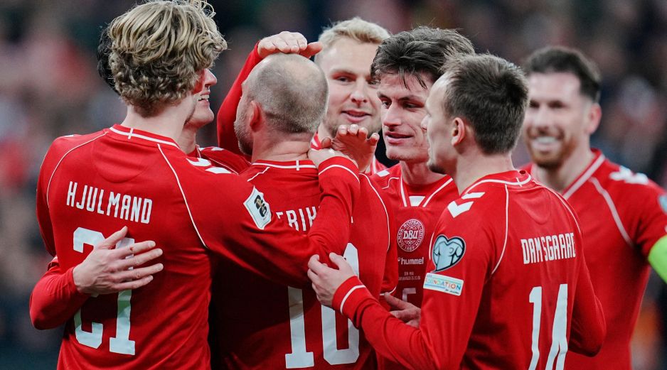 En un trámite accesible frente a los normacedonios, Dinamarca no encontró mayores obstáculos para encaminarse a la victoria. EFE/ L. SABROE.