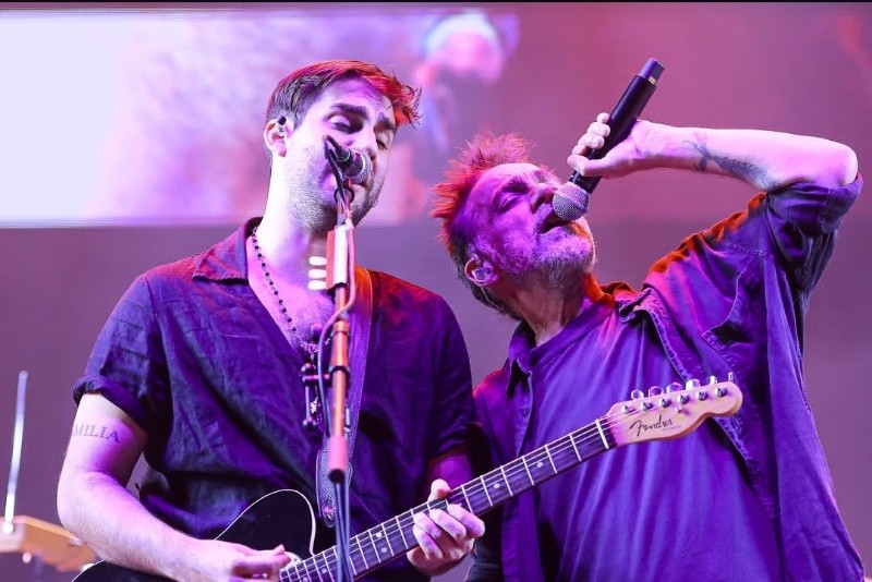 Vicentico cantó acompañado de su hijo Florián Fernández Capello /&nbsp;Foto: Cortesía @LFCOficial