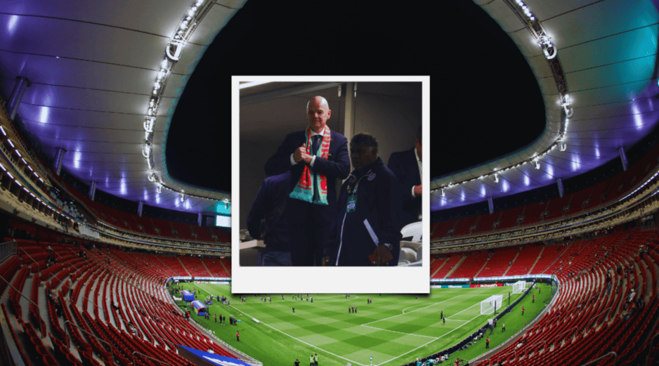 La presencia del dirigente de la FIFA, Gianni Infantino, llamó la atención de los 40 mil 983 aficionados presentes en el estadio AKRON. SUN / EFE / ARCHIVO