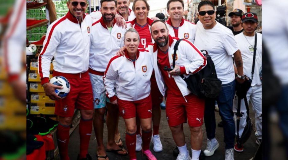 Para los aficionados, uno de los momentos más llamativos fue cuando los exjugadores aparecieron entre puestos de jerseys pirata, donde convivieron con la gente. INSTAGRAM / @portugal.legends