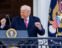 Donald Trump volvió a hablar de Irán no bien aterrizó en Miami. EFE/S. Thew