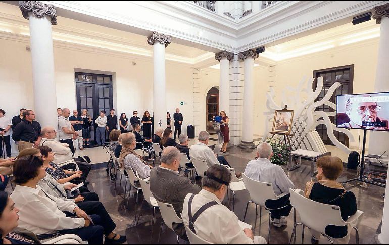 El homenaje reunió voces y memorias que celebraron su legado, recordando al hombre que hizo del arte un punto de encuentro. EL INFORMADOR/ A. Navarro